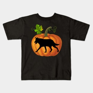 Wolf in pumpkin Kids T-Shirt